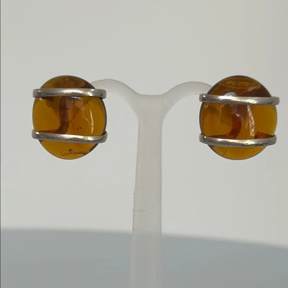 Tourmaline and 925 Silver Stud Earrings